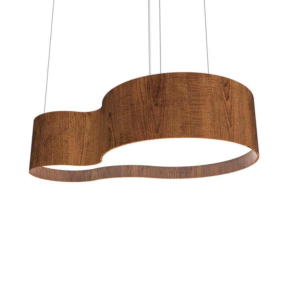 Organic 285 LED Pendant Light in Imbuia.