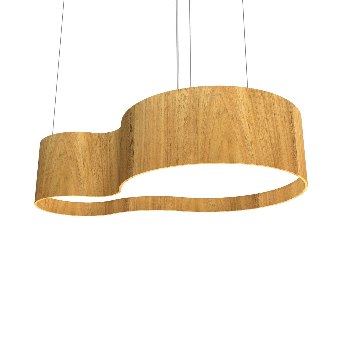 Organic 285 LED Pendant Light in Louro Freijo.