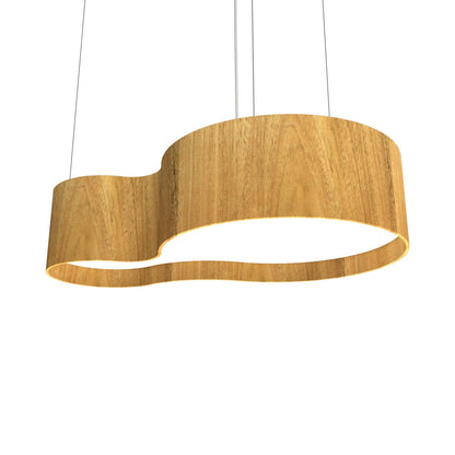 Organic 285 LED Pendant Light in Louro Freijo.