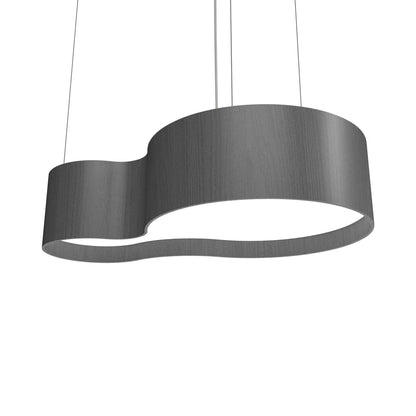 Organic 285 LED Pendant Light in Organic Lead Grey.