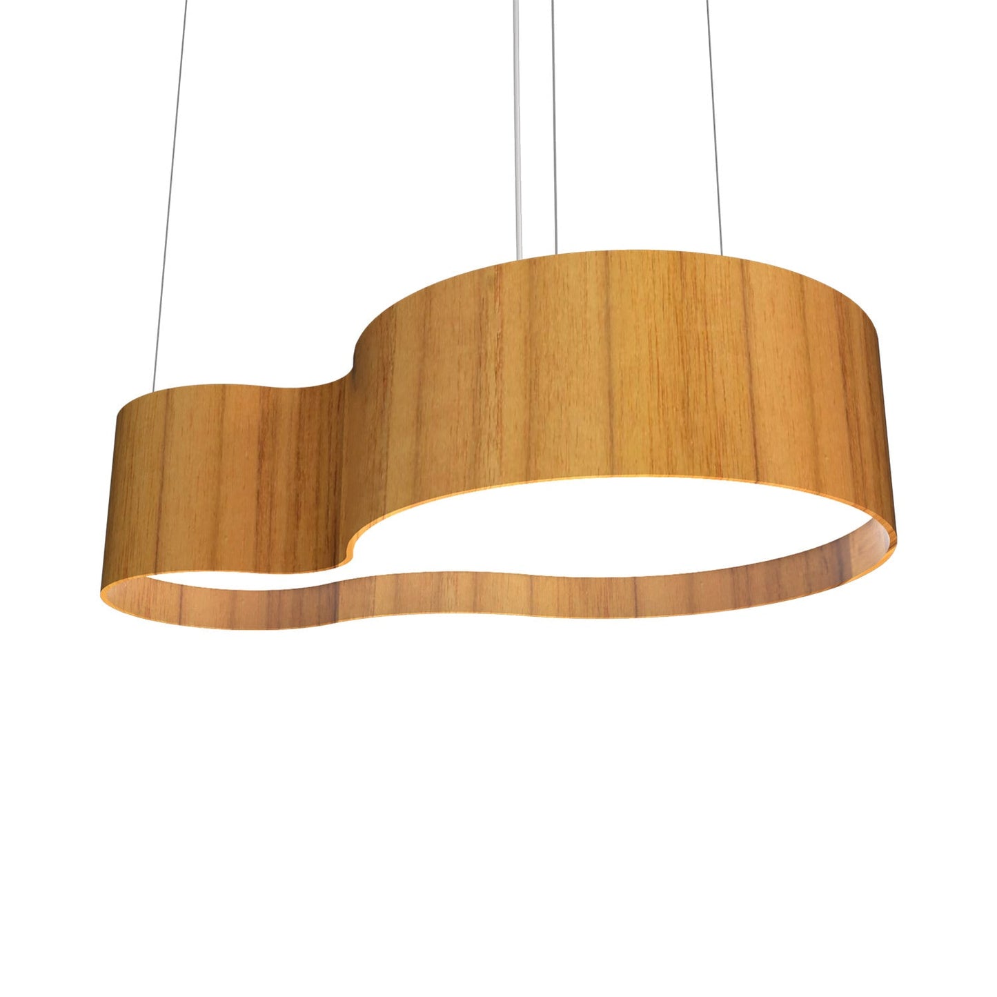 Organic 285 LED Pendant Light in Teak.