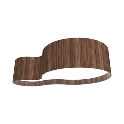 Organic 5064 LED Flush Mount Ceiling Light in American Walnut.