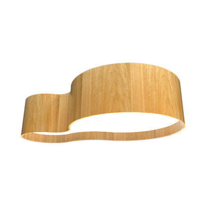 Organic 5064 LED Flush Mount Ceiling Light in Louro Freijo.