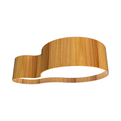Organic 5064 LED Flush Mount Ceiling Light in Teak.