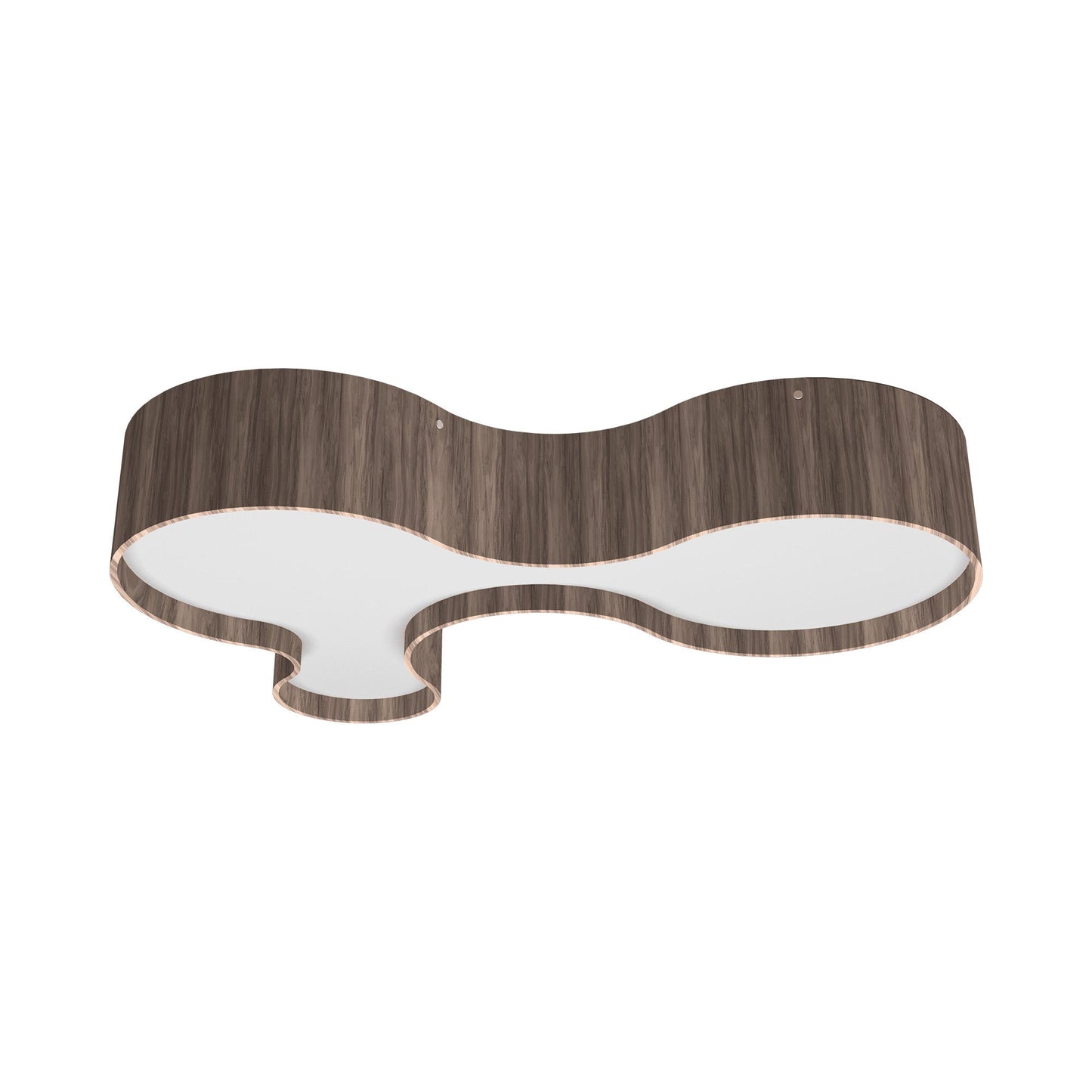 Organic LED Flush Mount Ceiling Light in American Walnut (31.5-Inch).