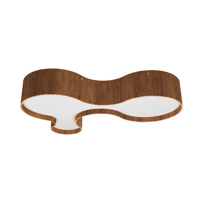 Organic LED Flush Mount Ceiling Light in Imbuia (31.5-Inch).