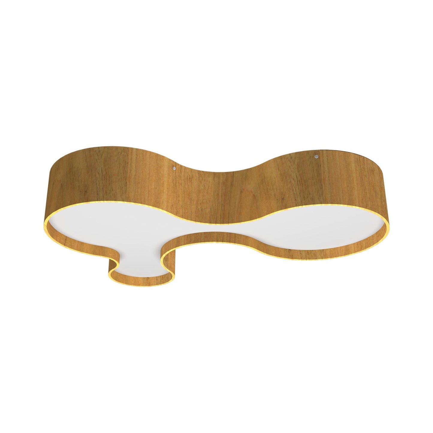 Organic LED Flush Mount Ceiling Light in Louro Freijo (31.5-Inch).