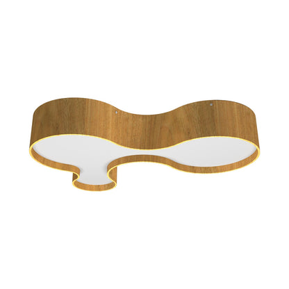 Organic LED Flush Mount Ceiling Light in Louro Freijo (31.5-Inch).