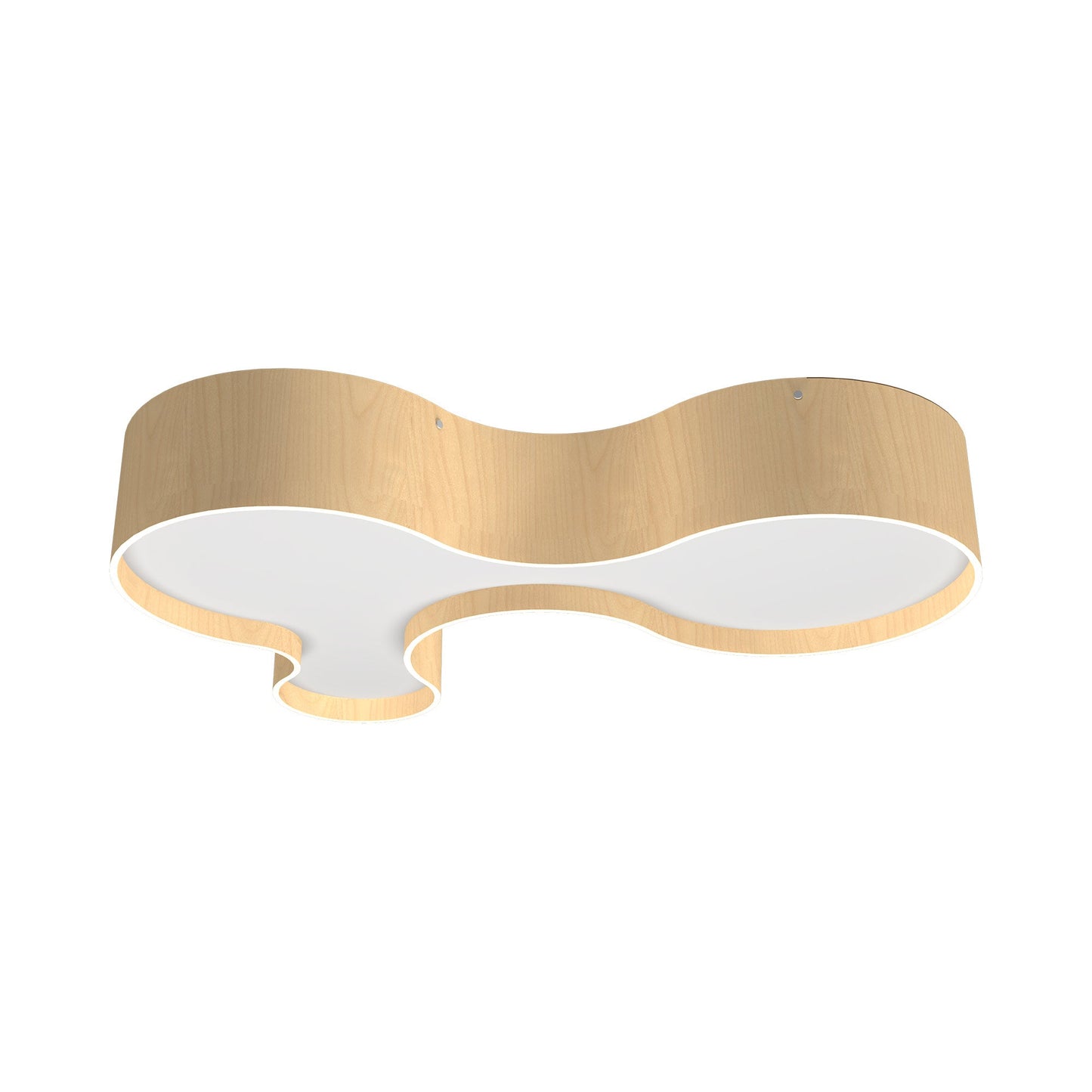 Organic LED Flush Mount Ceiling Light in Maple (31.5-Inch).