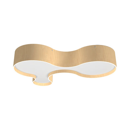 Organic LED Flush Mount Ceiling Light in Maple (31.5-Inch).