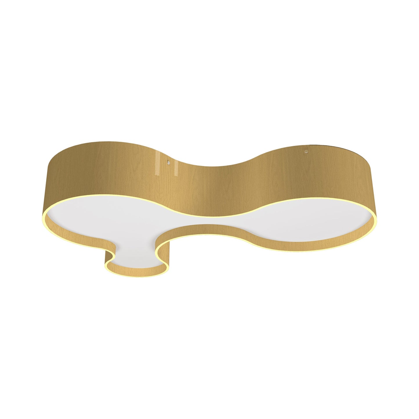 Organic LED Flush Mount Ceiling Light in Organic Gold (31.5-Inch).