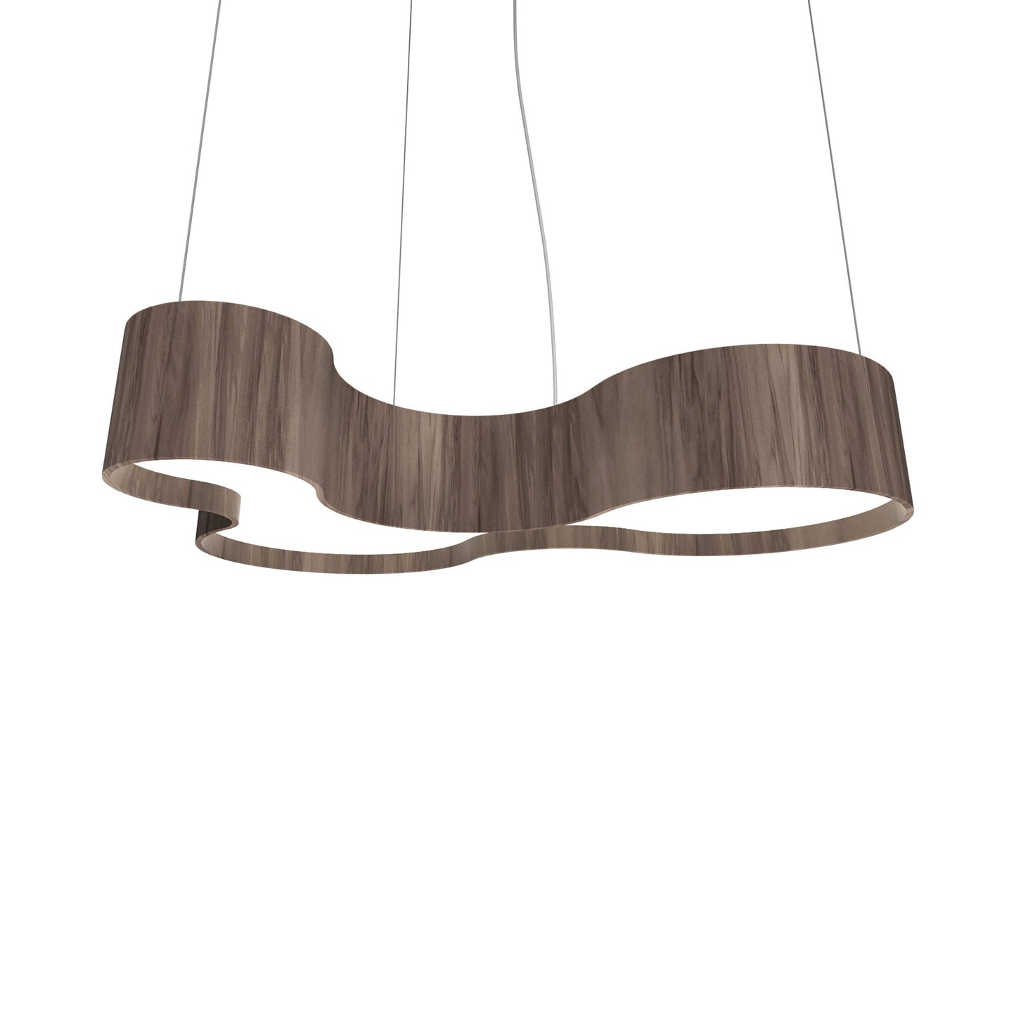 Organic LED Pendant Light in American Walnut (31.5-Inch).