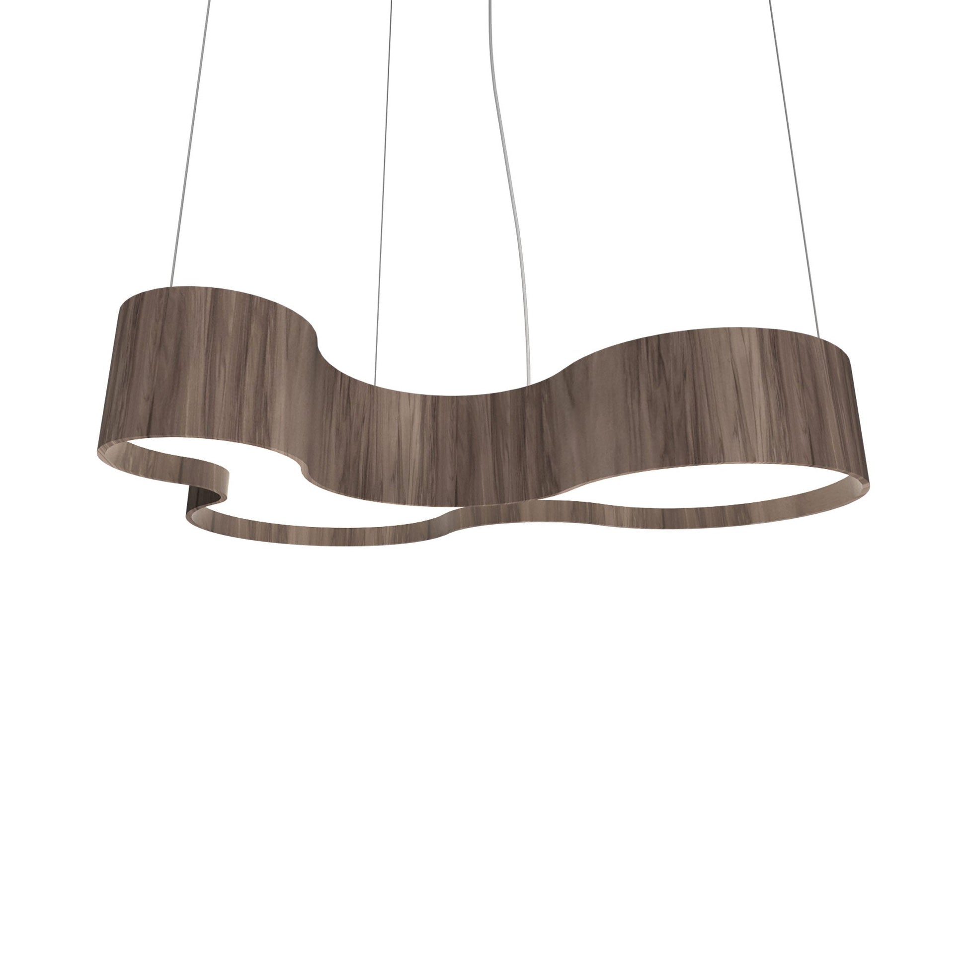 Organic LED Pendant Light in American Walnut (31.5-Inch).