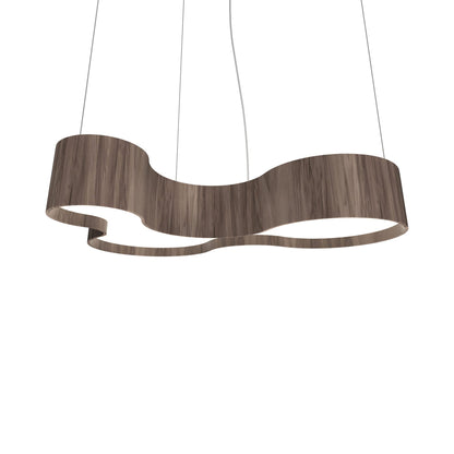 Organic LED Pendant Light in American Walnut (31.5-Inch).
