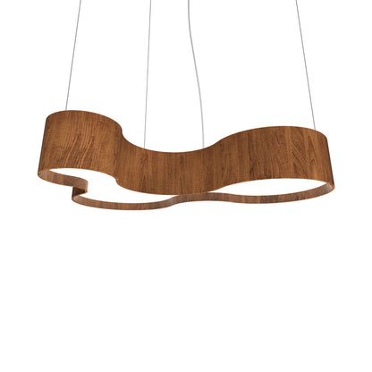 Organic LED Pendant Light in Imbuia (31.5-Inch).