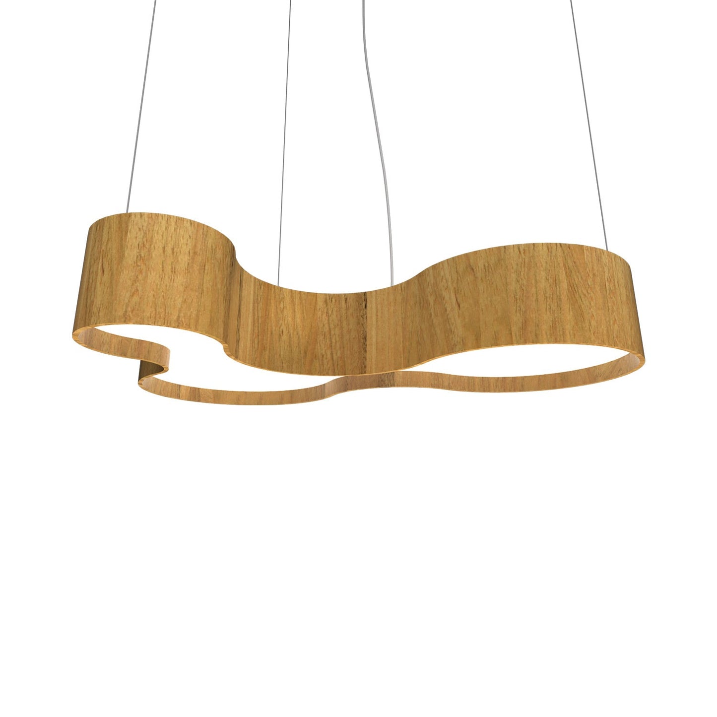 Organic LED Pendant Light in Louro Freijo (31.5-Inch).