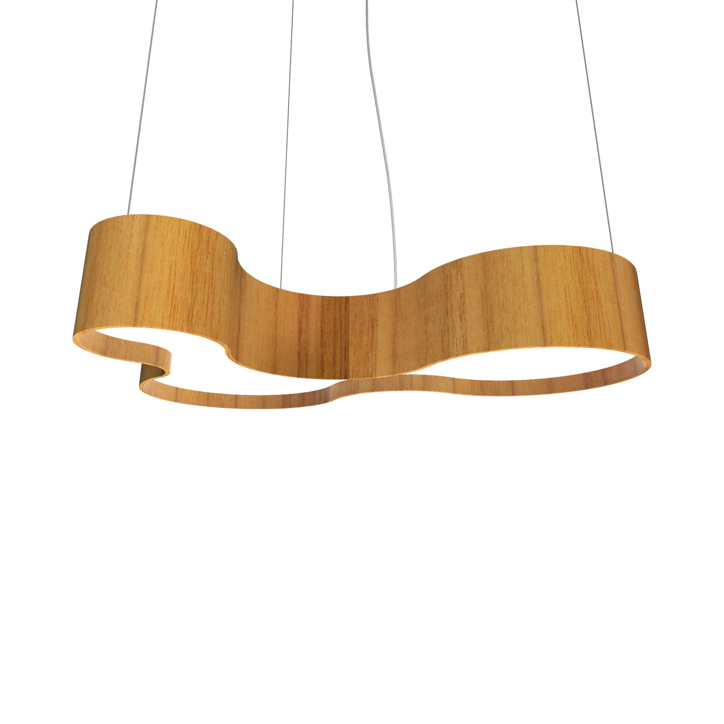 Organic LED Pendant Light in Teak (31.5-Inch).