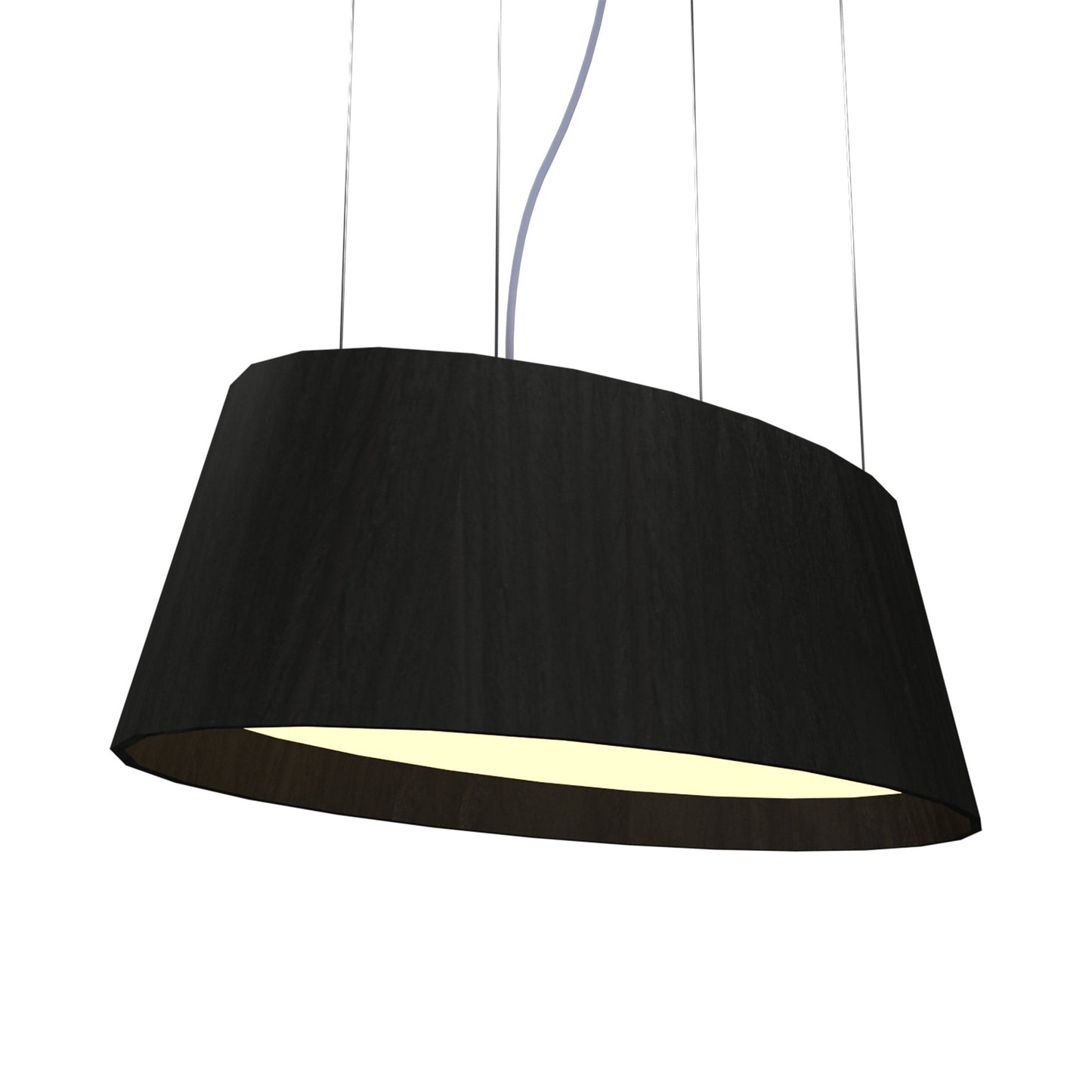 Oval 1218 LED Pendant Light in Charcoal.