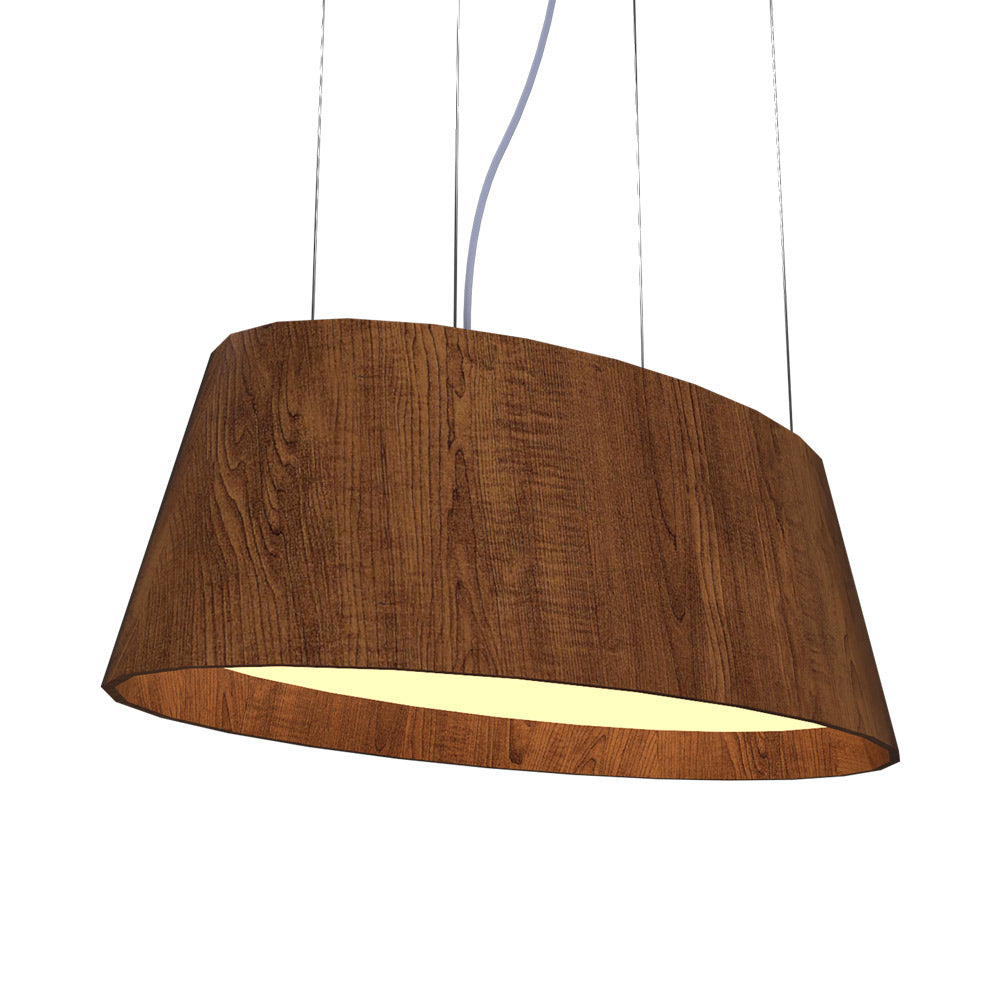 Oval 1218 LED Pendant Light in Imbuia.