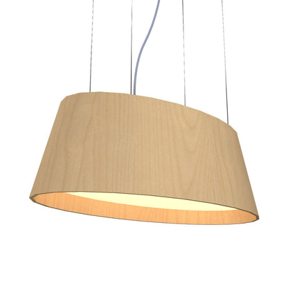 Oval 1218 LED Pendant Light in Maple.