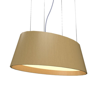 Oval 1218 LED Pendant Light in Organic Gold.