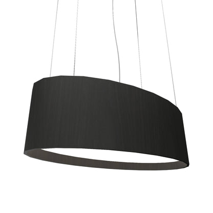 Oval 287 LED Pendant Light in Charcoal.