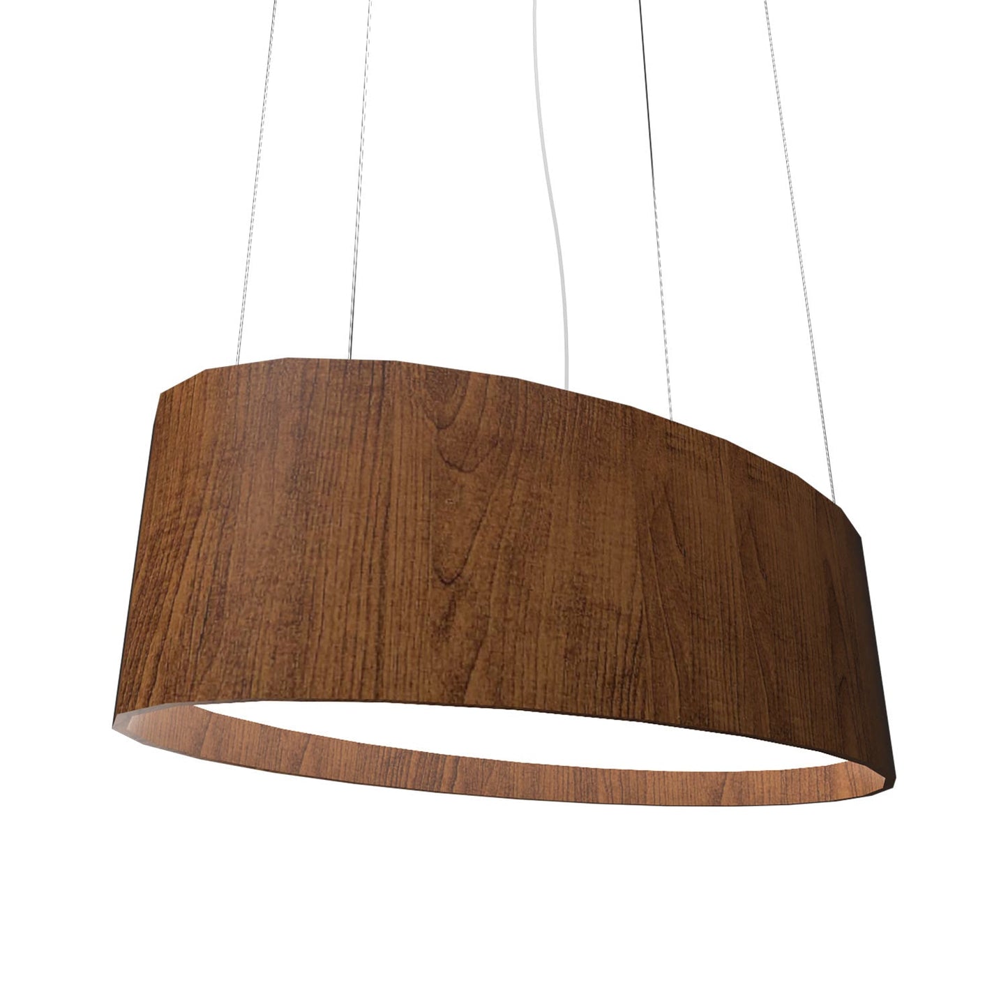 Oval 287 LED Pendant Light in Imbuia.