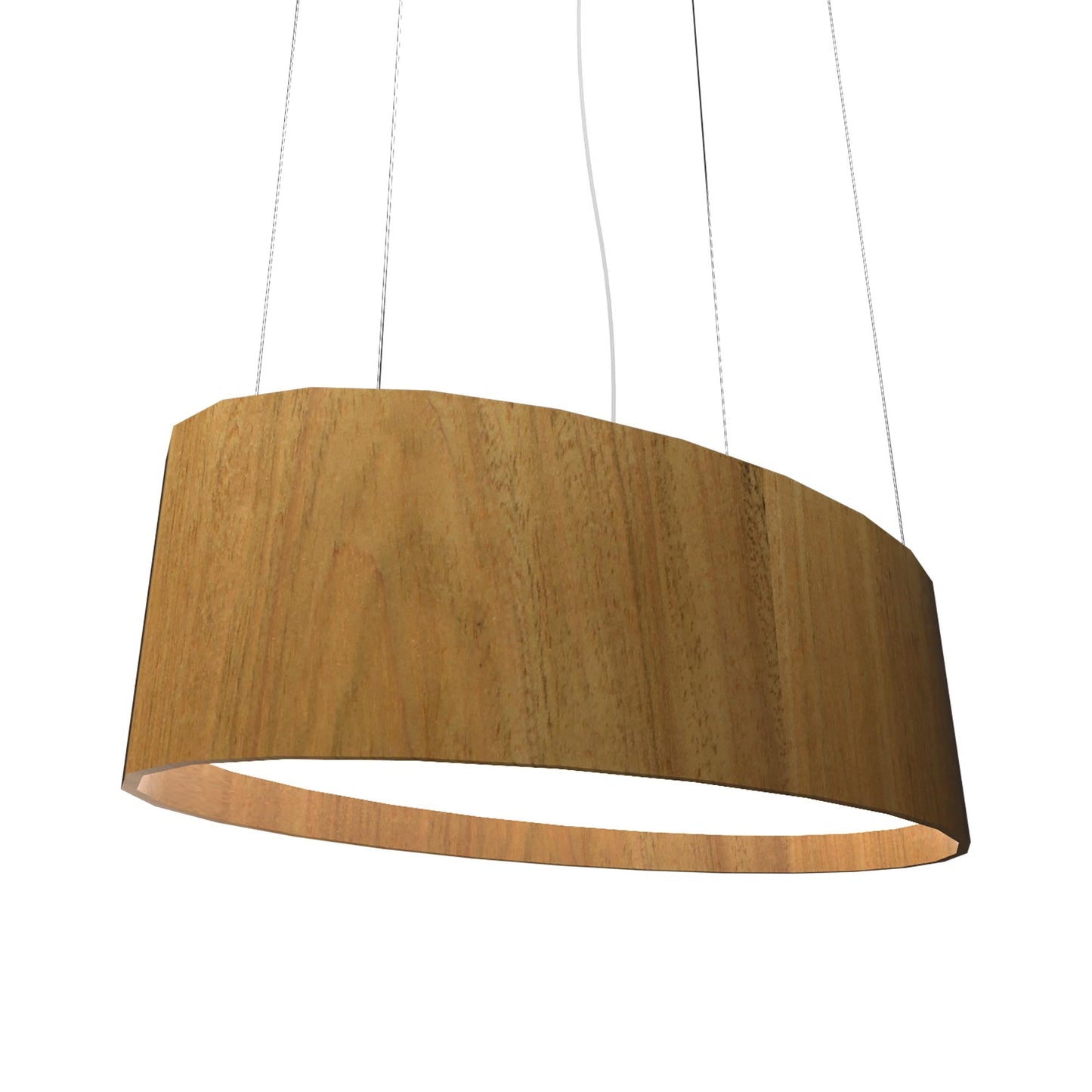 Oval 287 LED Pendant Light in Louro Freijo.