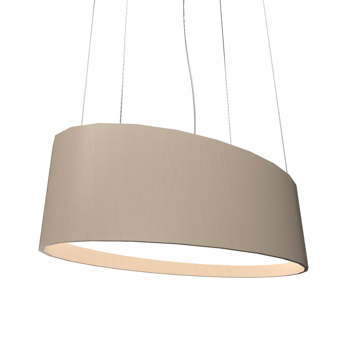 Oval 287 LED Pendant Light in Organic Cappuccino.
