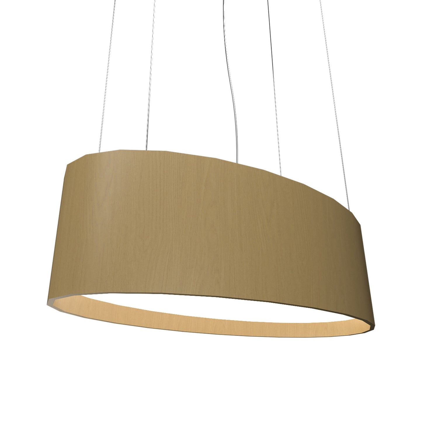 Oval 287 LED Pendant Light in Organic Gold.