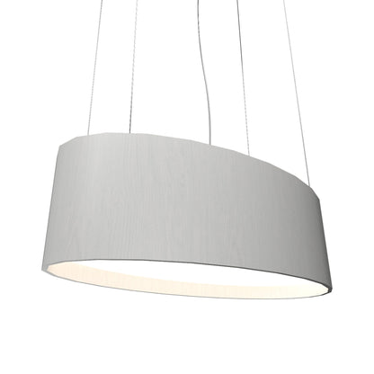 Oval 287 LED Pendant Light in Organic White.