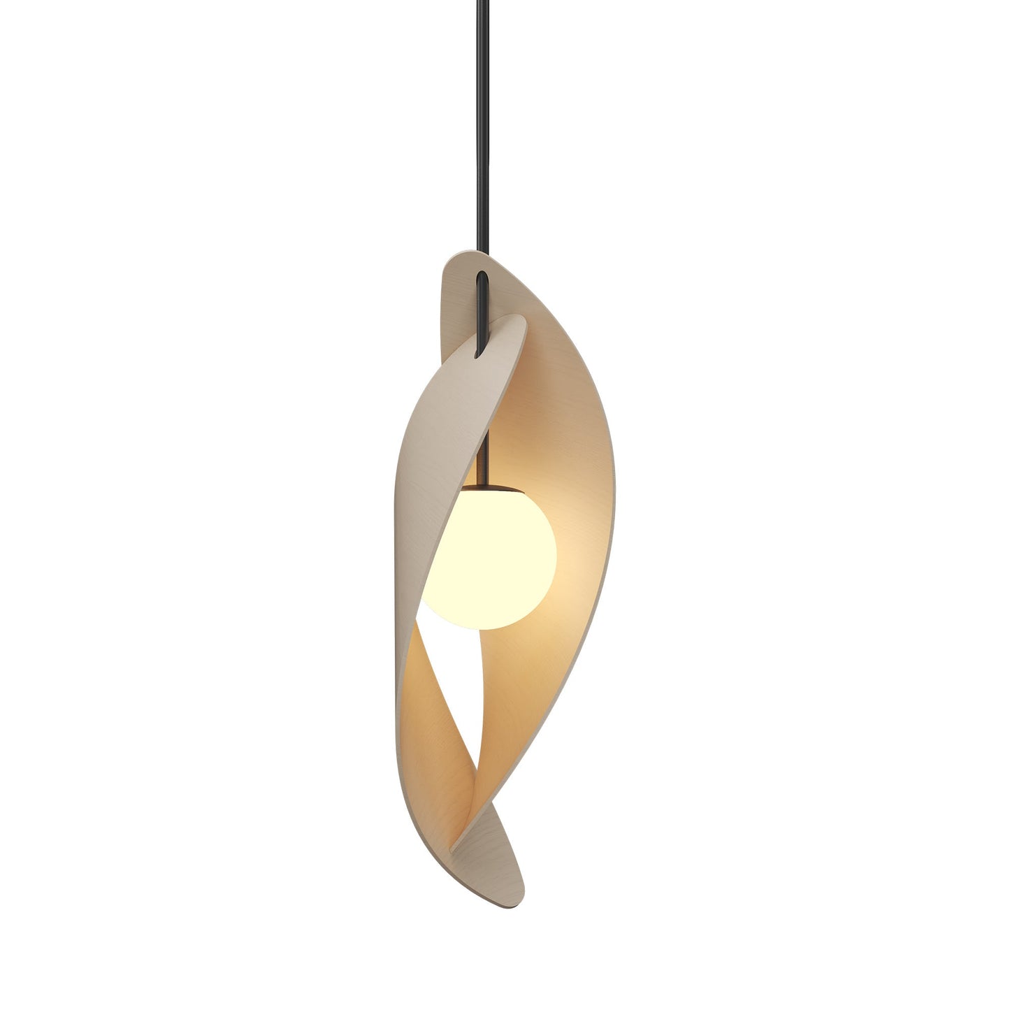 Oyster 1512 Pendant Light in Organic Cappuccino.