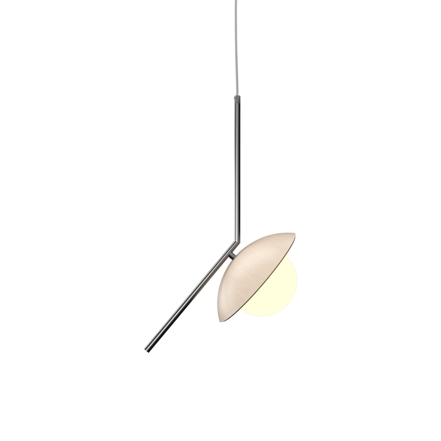 Oyster 1513 Pendant Light in Organic Cappuccino.