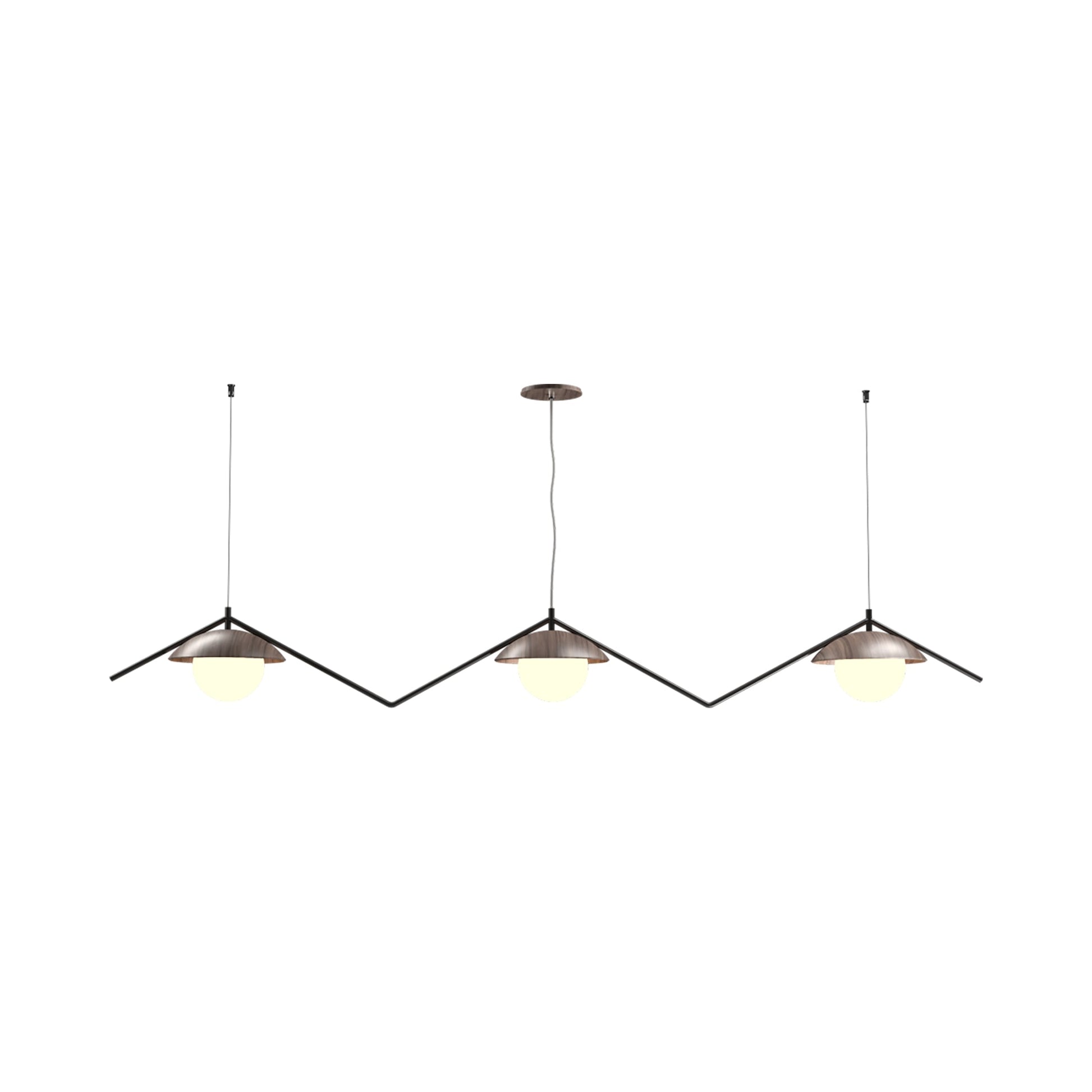Oyster 1516 Pendant Light in American Walnut.