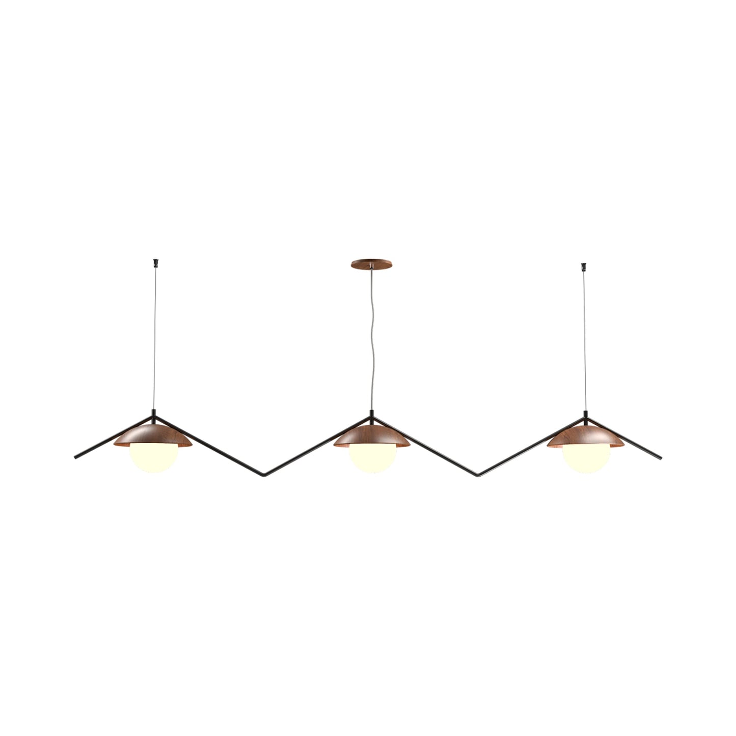 Oyster 1516 Pendant Light in Imbuia.