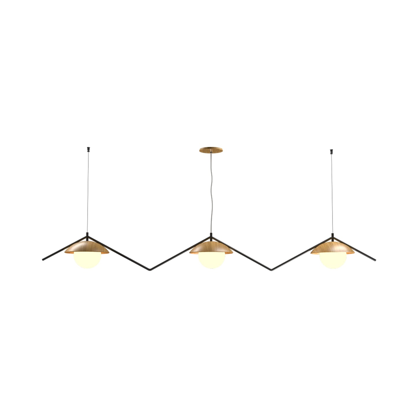 Oyster 1516 Pendant Light in Louro Freijo.