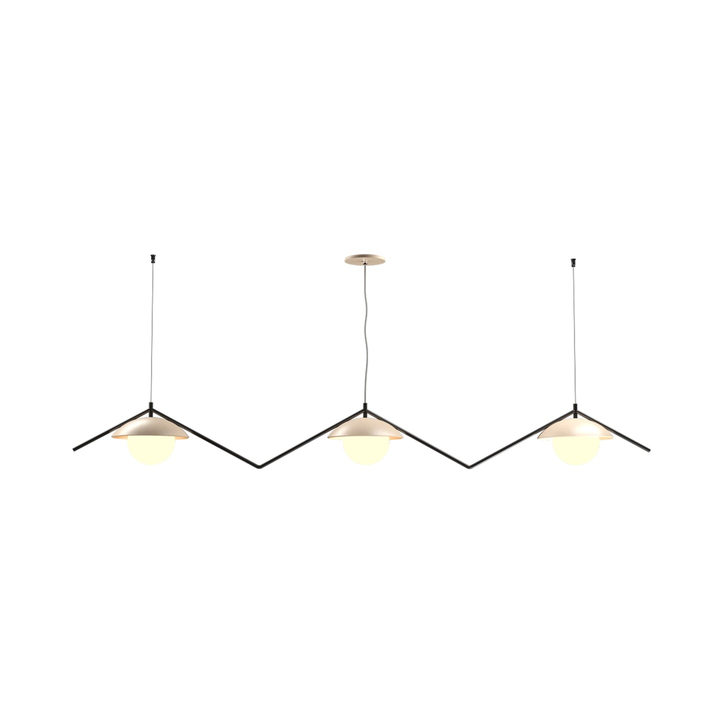 Oyster 1516 Pendant Light in Organic Cappuccino.