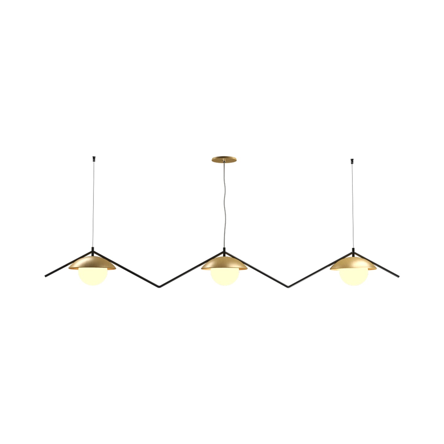 Oyster 1516 Pendant Light in Organic Gold.