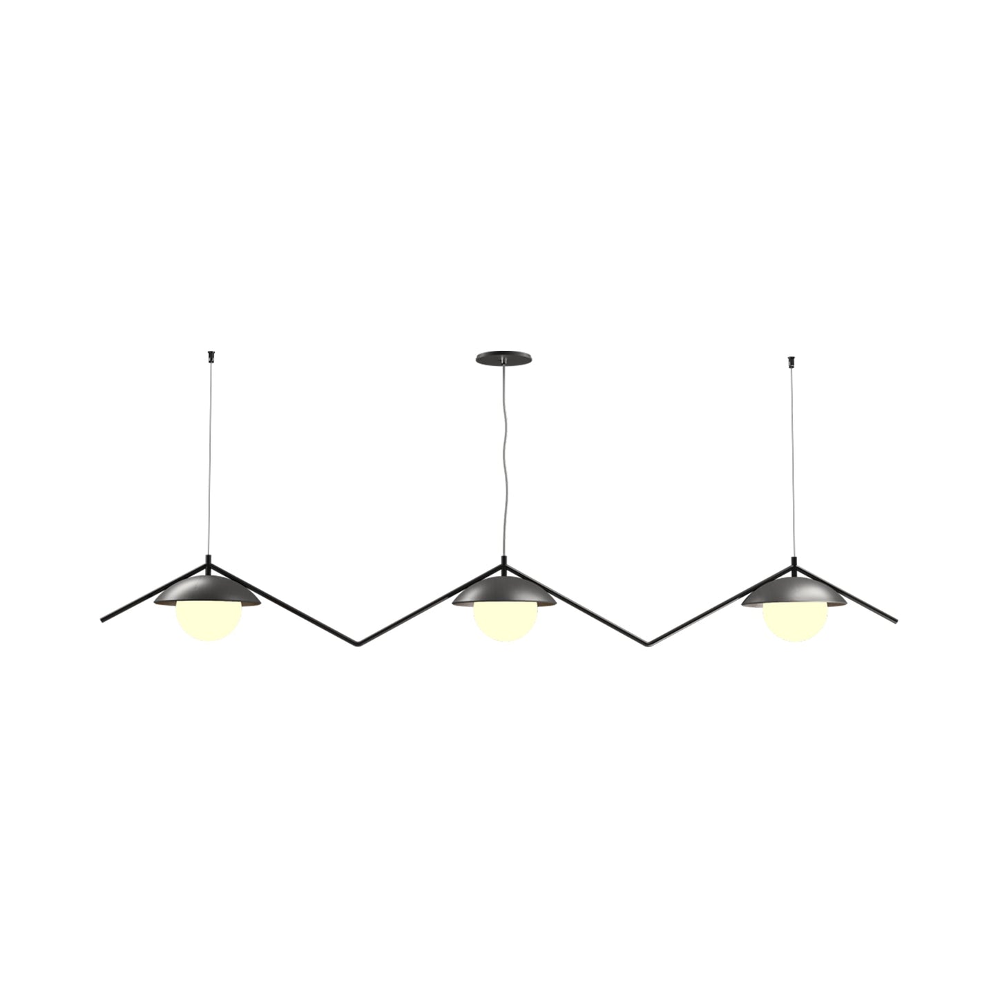 Oyster 1516 Pendant Light in Organic Lead Grey.