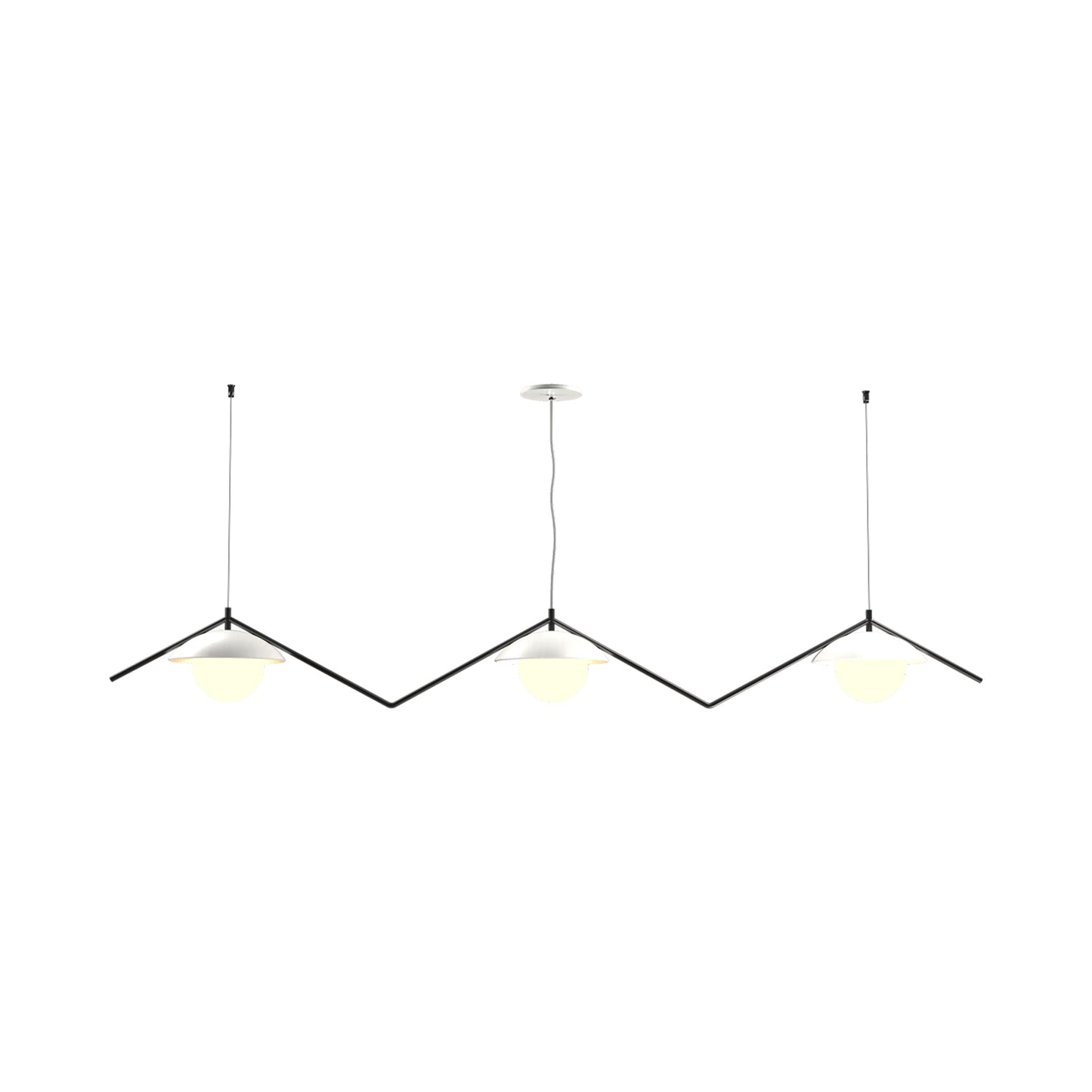 Oyster 1516 Pendant Light in Organic White.