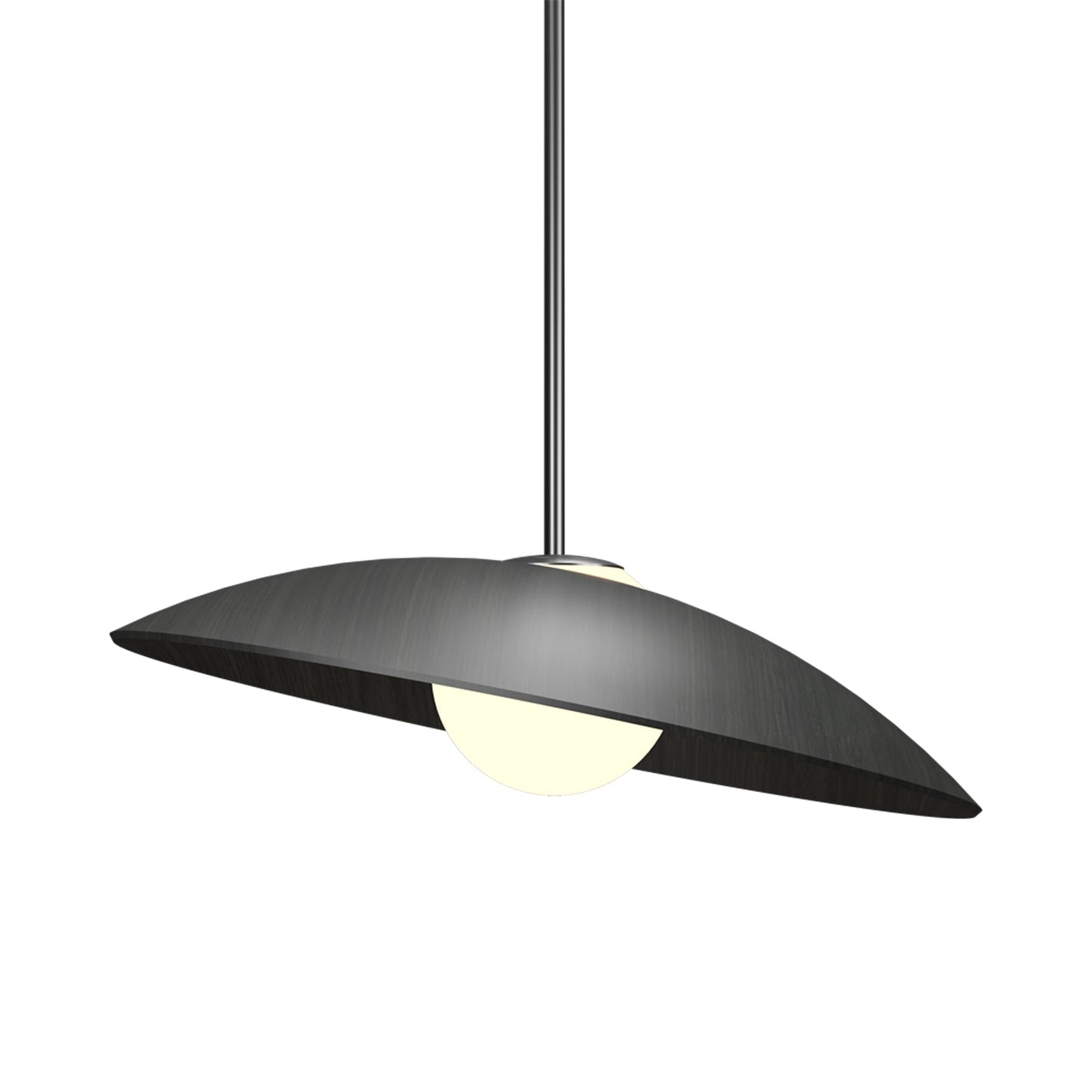 Oyster Round Pendant Light in Charcoal (16.14-Inch).