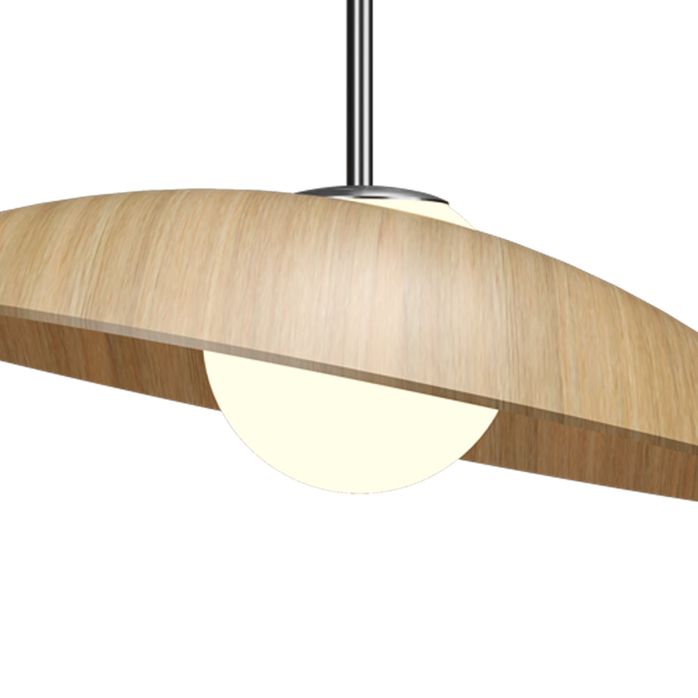 Oyster Round Pendant Light in Detail.