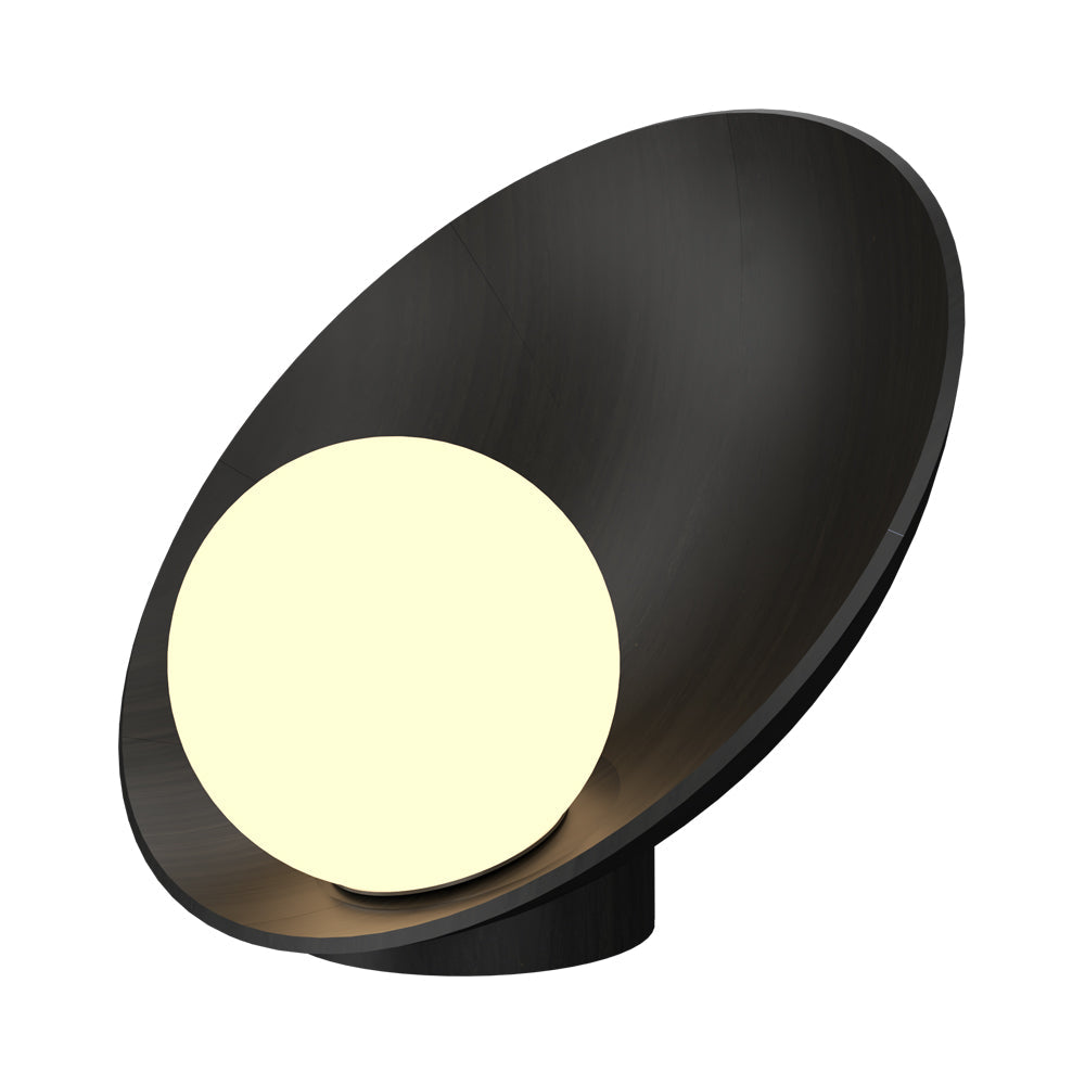 Oyster Table Lamp in Charcoal.
