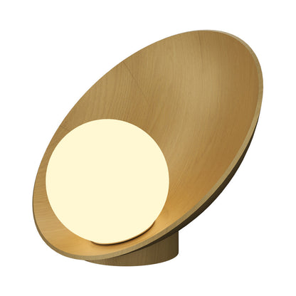 Oyster Table Lamp in Organic Gold.