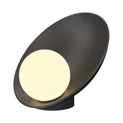 Oyster Table Lamp in Organic Lead Grey.