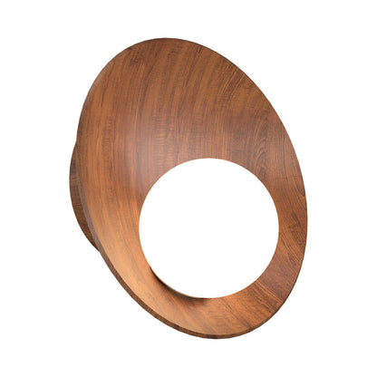 Oyster Wall Light in Imbuia (12.99-Inch).