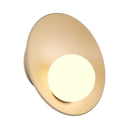 Oyster Wall Light in Organic Cappuccino (12.99-Inch).