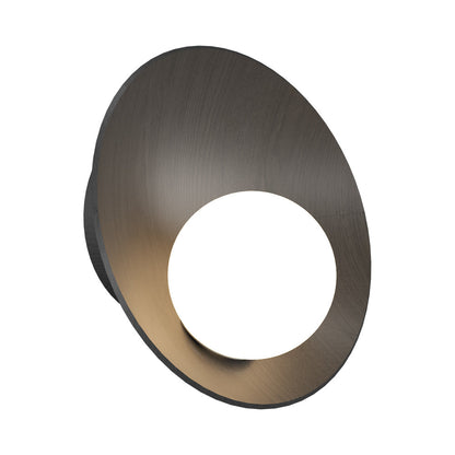 Oyster Wall Light in Organic Lead Grey (12.99-Inch).