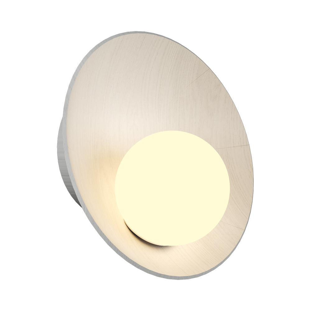 Oyster Wall Light in Organic White (12.99-Inch).