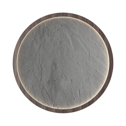 Petra 513 LED Flush Mount Ceiling Light in American Walnut (14.17-Inch).